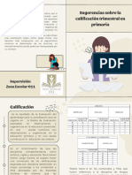 Folleto Díptico Calificación Trimestral en Primaria