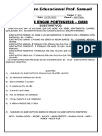Atividade de Língua Portuguesa Dia 13-05