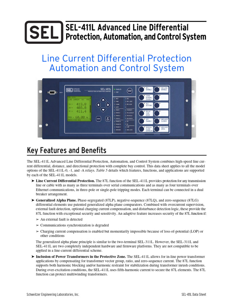 Sel 411l Data Sheet PDF