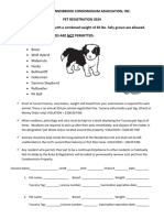 Pet Registration Form 2024