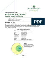 Estimating Soil Texture:: Sandy, Loamy, or Clayey