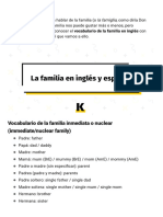 La Familia en Ingles Espanol Vocabulario