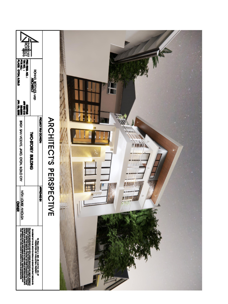 TWO STOREY MIX USED BUILDING PERSPECTIVE | PDF