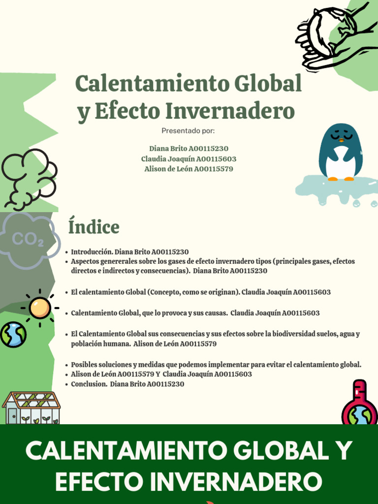Calentamiento Global y Efecto Invernadero 1.1 | PDF | Gases de efecto ...
