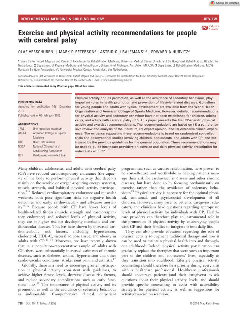 Child Physical Activity Recommendations