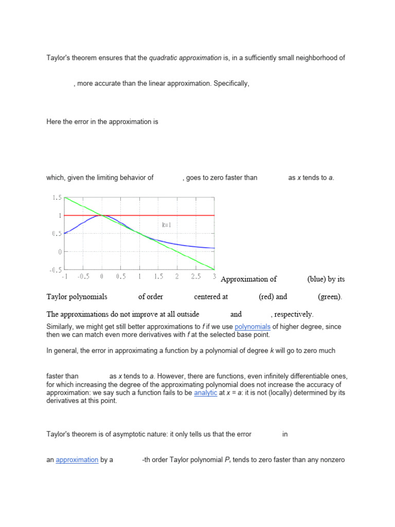 Motivation For Taylor's Theorem | PDF | Abstract Algebra | Analysis