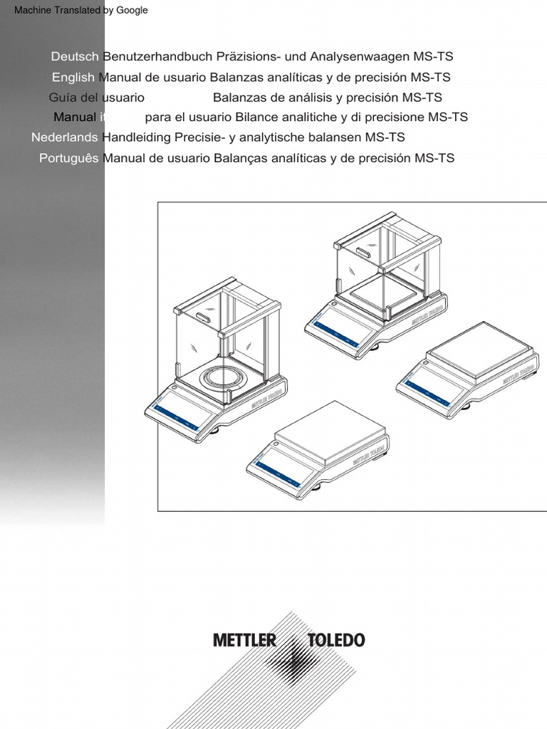 UM MS-TS Precision and Analytical Balances de ES FR IT NL PT | PDF ...
