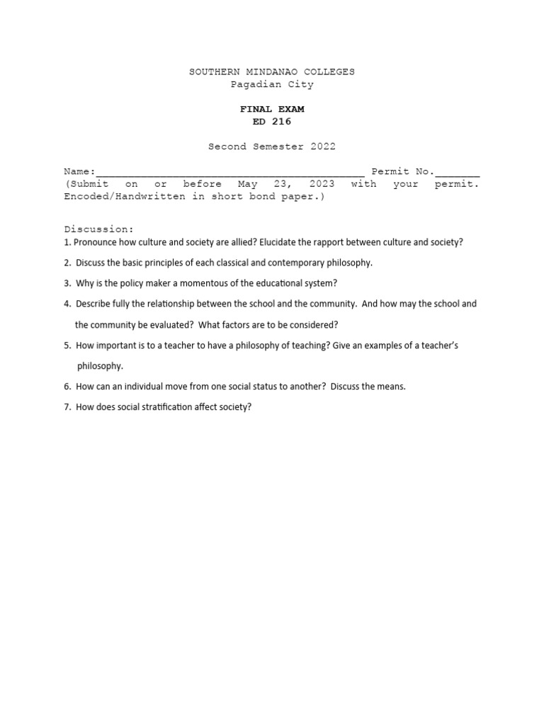 Ed 216 Final Exam Done Pdf