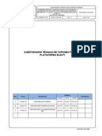 Cuestionario Técnico de Tapones Fusibles Plataforma Elm-P1: Elaboró: D.C.P.R. FECHA:17-NOV-2023 Rev. C HOJA 1 de 2