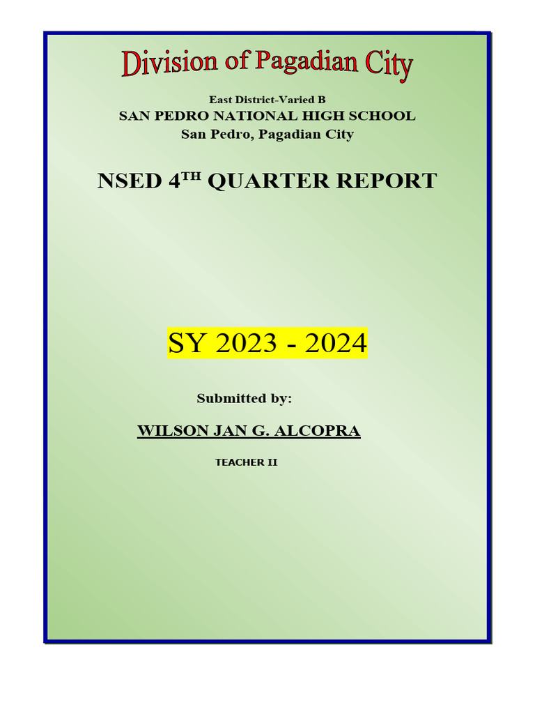 SPNHS Official Cover Page - Portrait NAT | PDF