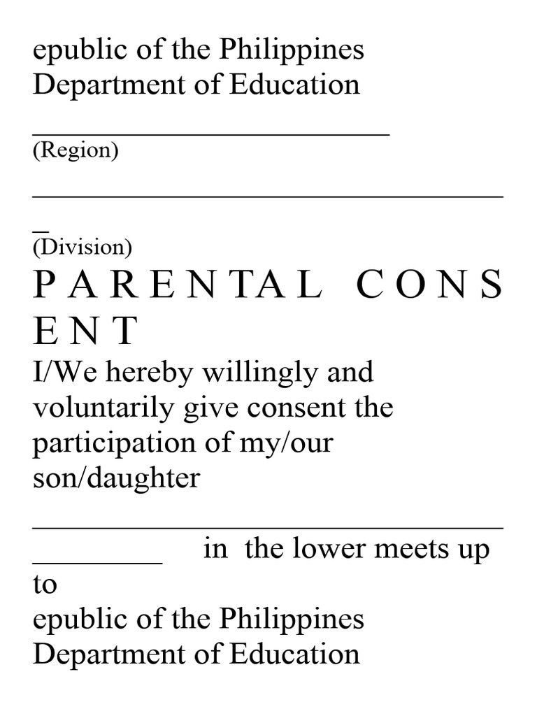 Parental Consent | PDF | Wellness