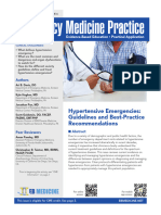 Hypertensive Emergencies Guidelines and Best Practice Recommendations