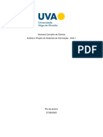 Vanessa Carvalho de Oliveira - Análise e Projeto de Sistemas de Informação AVA 1