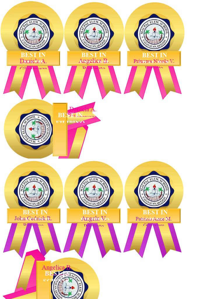 DepEd Recognition Ribbons for Students | PDF