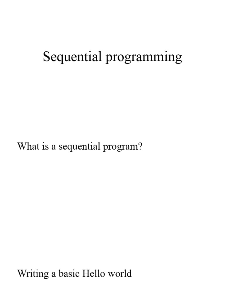 5 Sequential programming | PDF