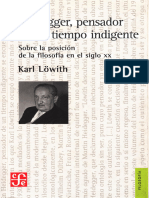 Heidegger, Pensador de Un Tiempo Indigente. Löwith, Karl.