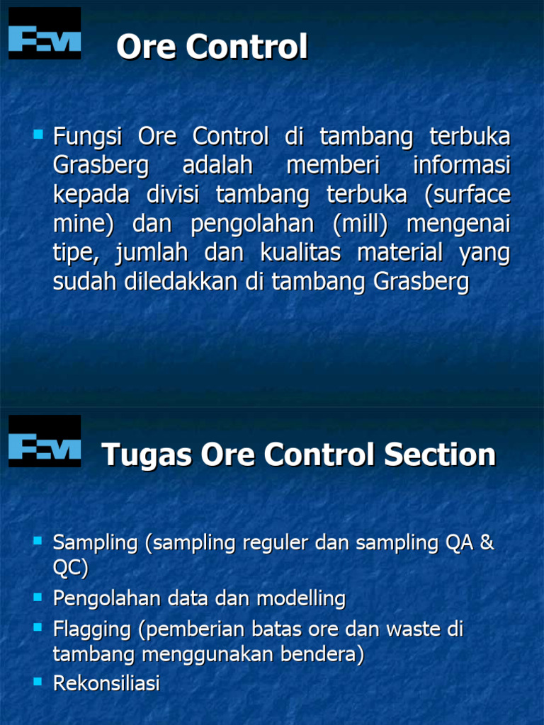 Ore Control Job Freeport - OK | PDF