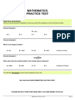 Mathematics Practice Test MATHEMATICS PR