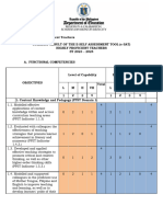 E SAT Summary Template For Highly Proficient Teachers - CBES