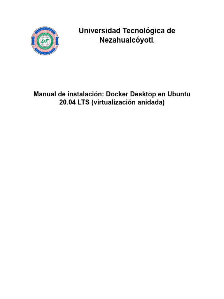 Manual de Instalación Docker Desktop | PDF | Distribución de Linux | Linux