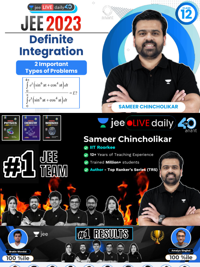 Definite Integration Problems for JEE | PDF | Mathematical Analysis ...