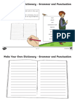 Cfe2 L 98 Make Your Own Dictionary Grammar and Punctuation Activity Sheet - Ver - 2