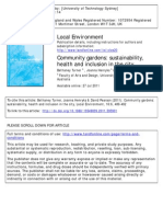 Local Environment: To Cite This Article: Bethaney Turner, Joanna Henryks & David Pearson (2011) : Community Gardens