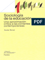 Sociología de La Educación. Una Aproximación A Las Corrientes Contemporáneas (Cap 1 A 4)