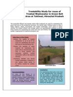 Treatability Study For Reuse of Treated Wastewater in Green Belt Area at Tahliwal, Himachal Pradesh