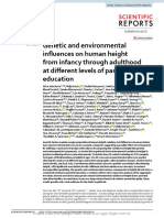 Genetic and Environmental Influences On Human Heig