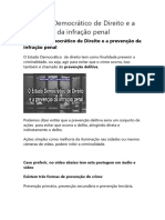 O Estado Democrático de Direito e A Prevenção Da Infração Penal