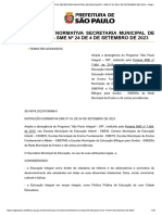 INSTRUÇÃO NORMATIVA SECRETARIA MUNICIPAL DE EDUCAÇÃO - SME Nº 24 DE 4 DE SETEMBRO DE 2023 « Catálogo de Legislação Municipal