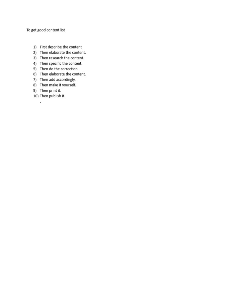Steps to Create Quality Content | PDF