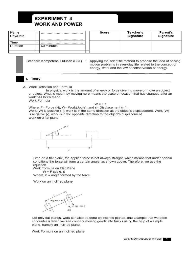 experiment-4-work-and-power-xi-pdf-potential-energy-kinetic-energy