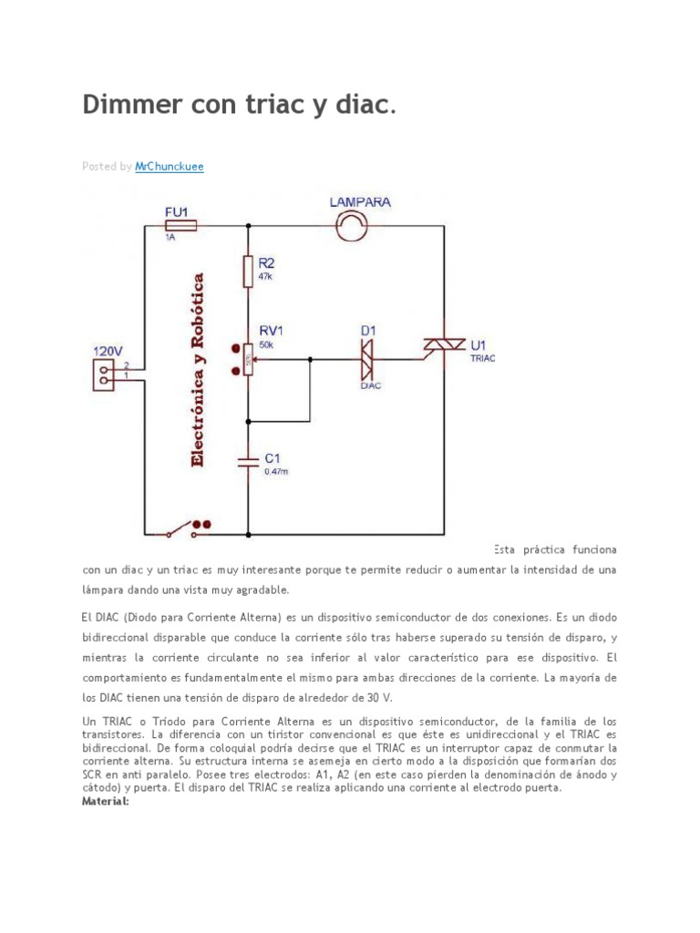 Dimmer Con Triac y Diac PDF