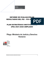 Informe de Evaluación de Resultados Del PEI - POI 2022 Del MINJUSDH