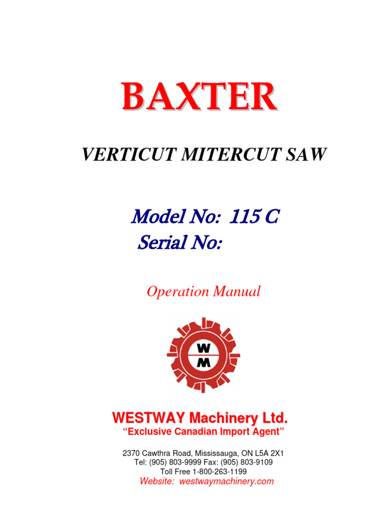 Baxter 115c-Min Compressed-1 | PDF | Belt (Mechanical) | Screw