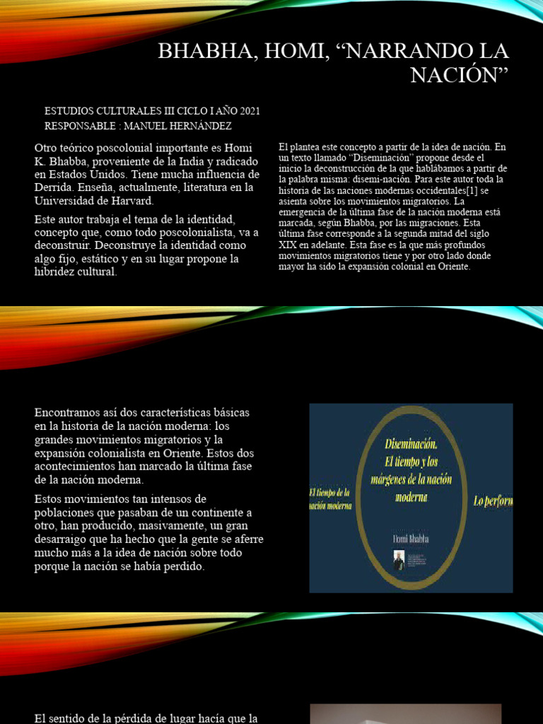 Bhabha, Homi Narrando La Nación | PDF