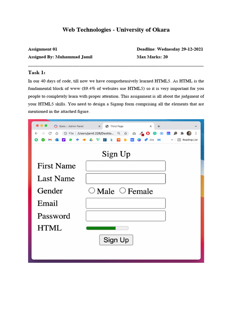 Assignment HTML | PDF