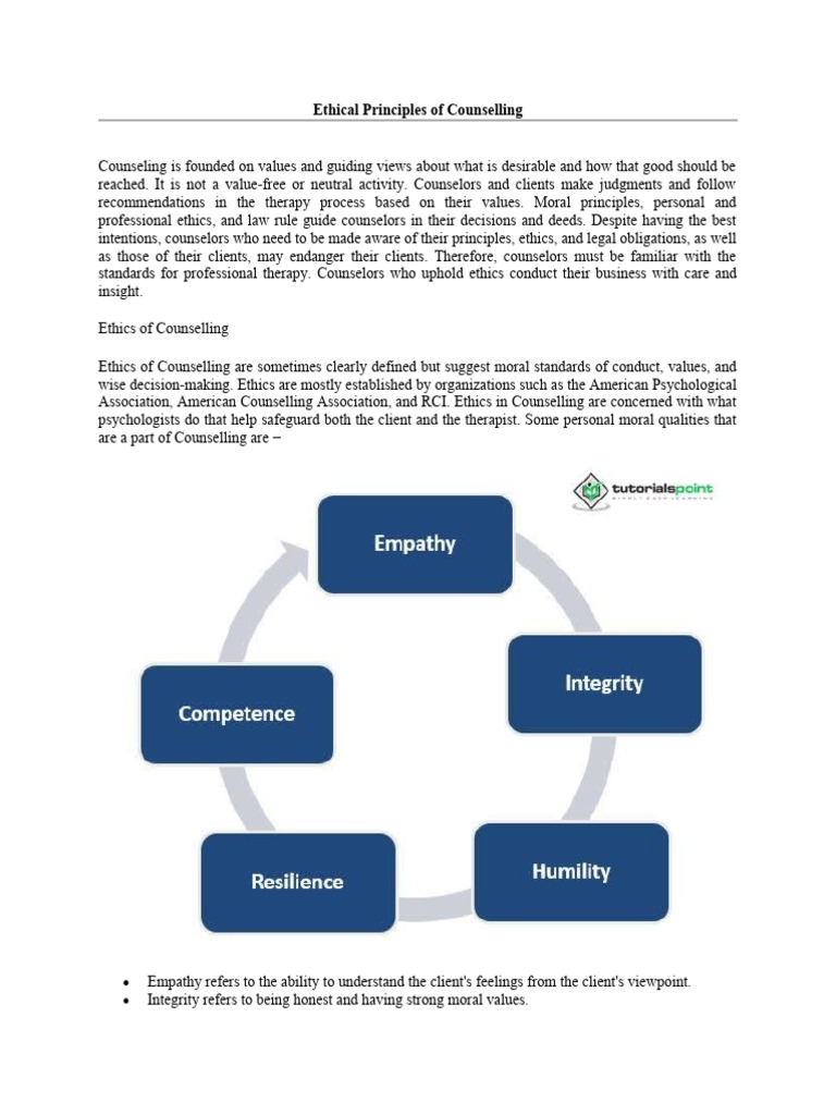 Ethical Framework In Counselling Pdf