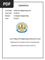 SE Lab Manual 3rd Sem