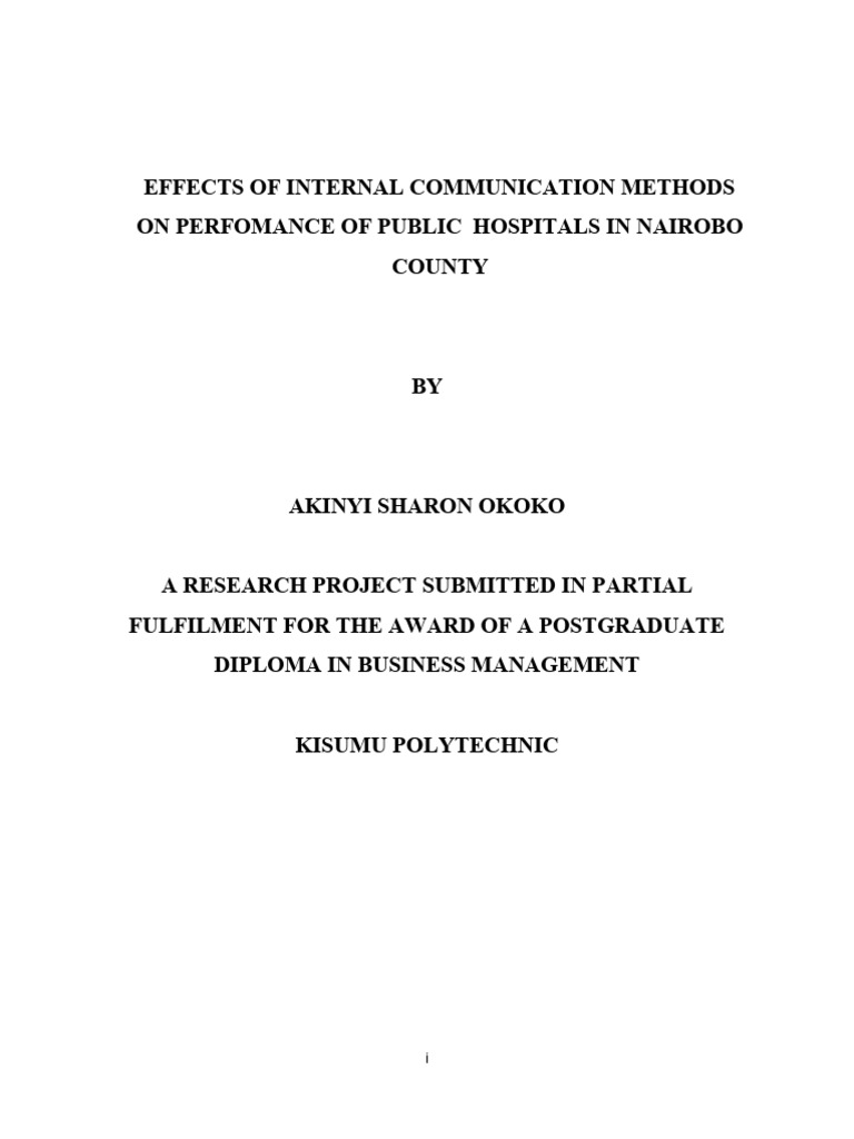effects-of-internal-communication-methods-on-perfomance-of-public