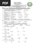 G8 MATH Quarter 1 EXAM