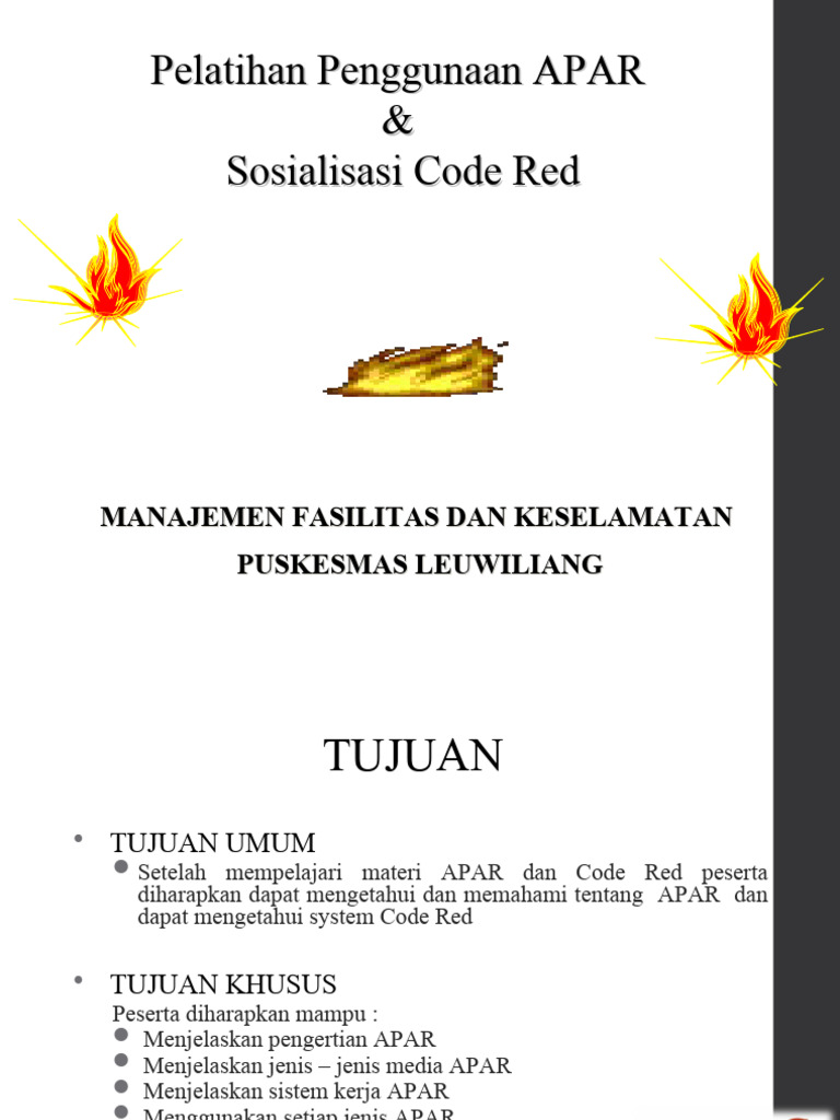 Pelatihan APAR & Code Red Puskesmas | PDF | Griya & Taman | Sains ...