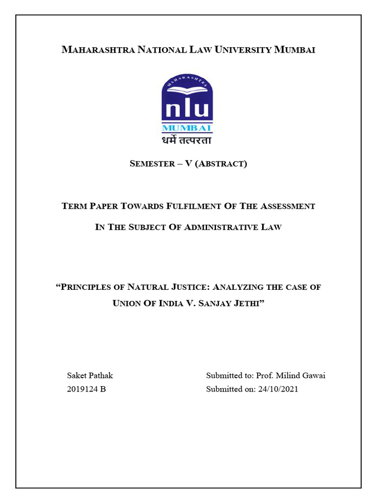Administrative Law Abstract | PDF | Justice | Crime & Violence