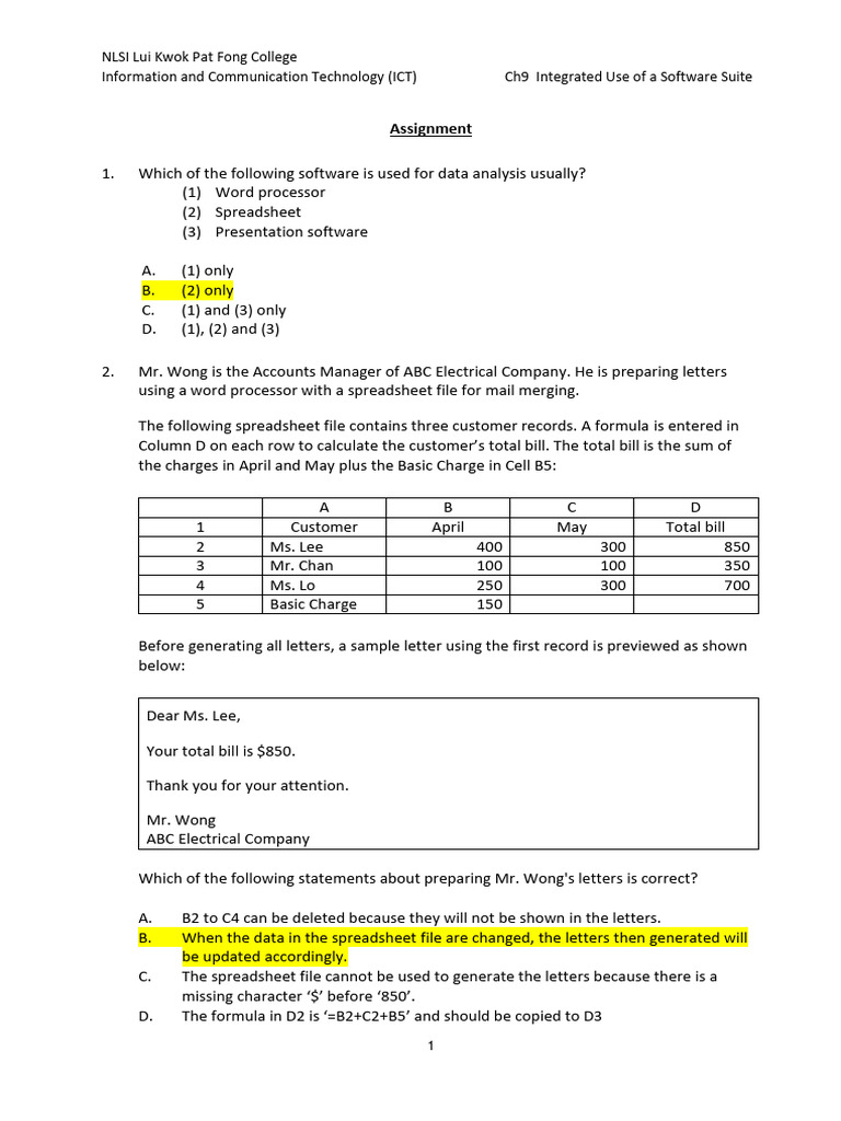 Software Suite Integration in ICT | PDF | Spreadsheet | Computer File