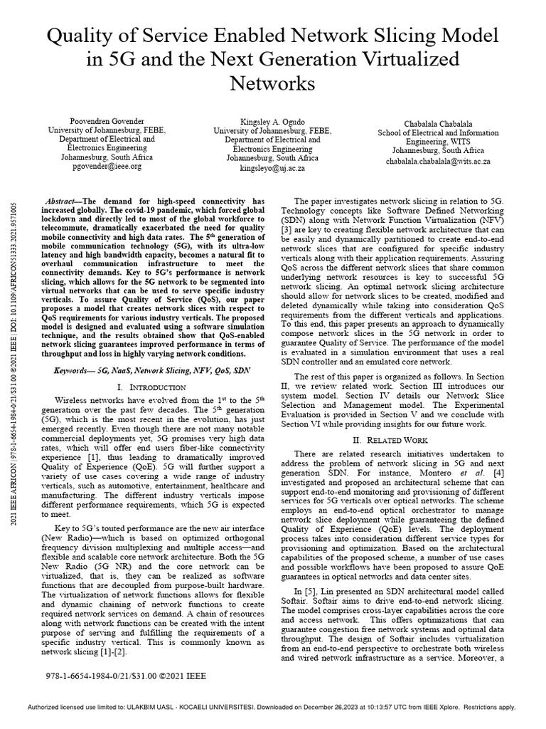 5G Network Slicing for Industry | PDF | Computer Network | Quality Of ...
