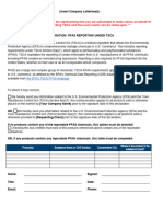 TSCA PFAS Declaration Template