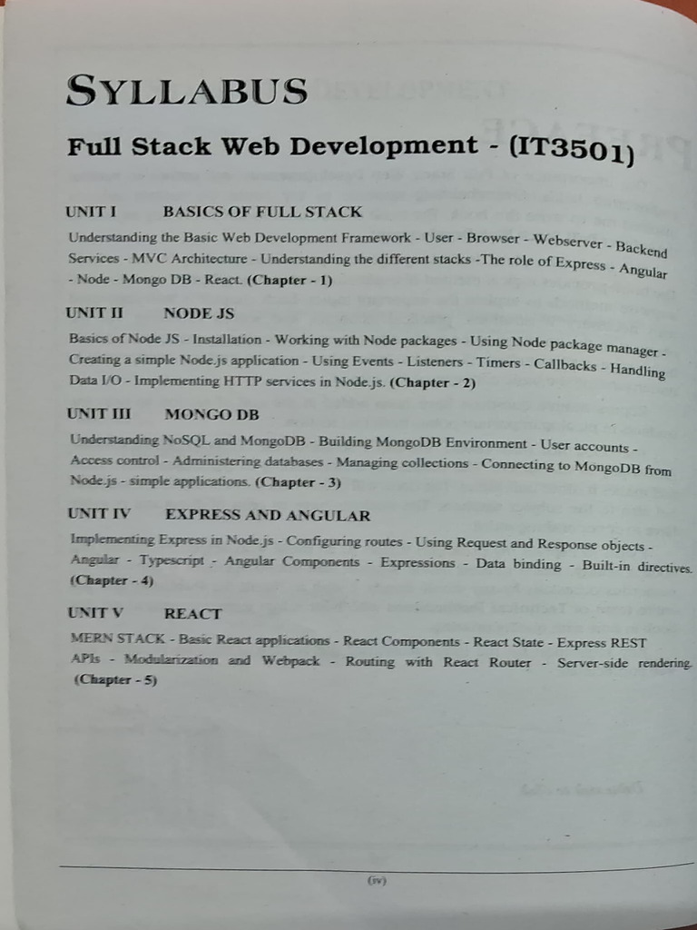 Full Stack Web Development Syllabus | PDF | World Wide Web | Internet & Web