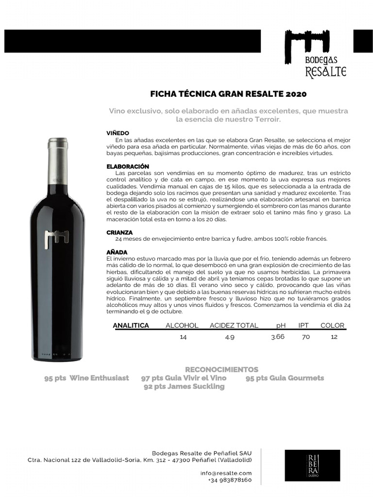Ficha Gran Resalte 2020 ES en 1 | PDF